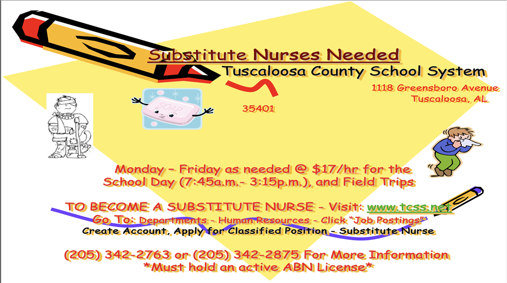  Substitute Nurses Needed